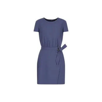 EMPORIO ARMANI Short Sleeved Dresses Women's Blue
