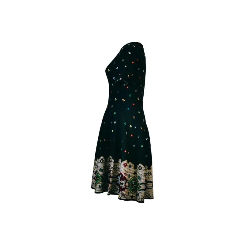 Alexander McQueen Short Sleeved Dress Women's Black-0