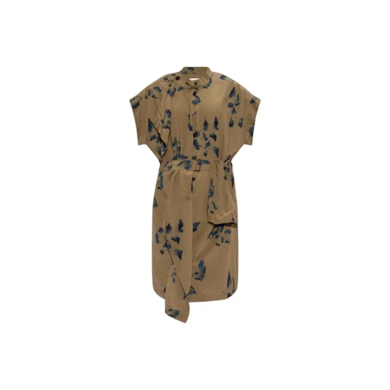 Lemaire Floral Printed Asymmetric Sleeveless Dress-0