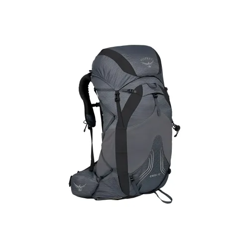 OSPREY Nylon Outdoor Hiking bag LOGO Backpacks Large Size Men's Dark Gray