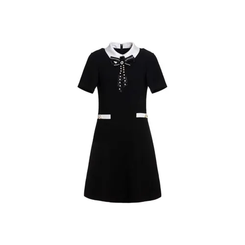 BESIONIA SS22 Short Sleeved Dresses Women's Black