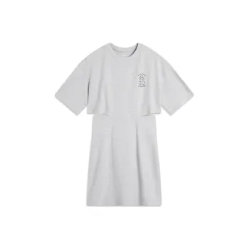 LiNing Sports Life Collection Short Sleeved Dresses Women's Heather Gray
