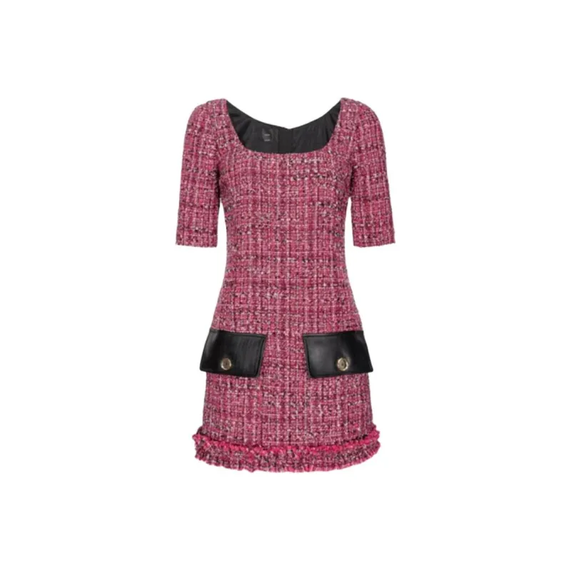 PINKO FW23 Short Sleeved Dresses Women's Magenta-0
