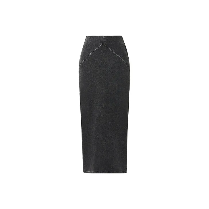TAMMY TANGS Denim Long Skirt Women's Denim Black-0