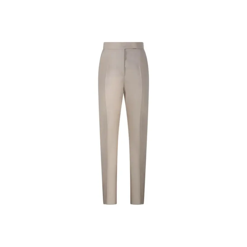 MaxMara Turbigo Pleat Detailed Striaght Leg Trousers-0