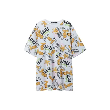 FUN X Garfield Short Sleeved Dresses Women's White