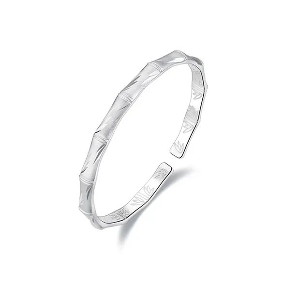 YUOFFICIAL 999 Fine Silver Bangles Unisex-0