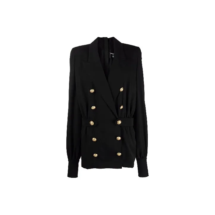 BALMAIN /Long Sleeved Dress Women's Black-0