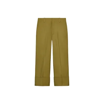 ZARA ZW Series Casual Pants Women's Olive Green