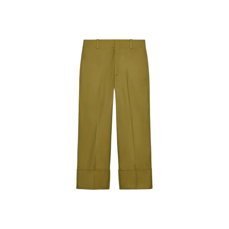 ZARA ZW Series Casual Pants Women's Olive Green-0