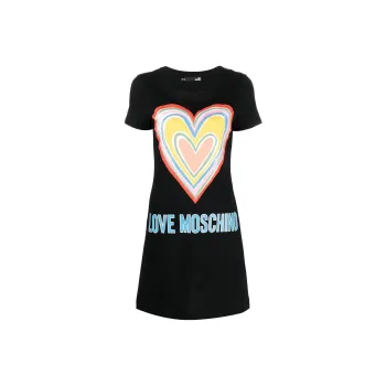 LOVE MOSCHINO Short Sleeved Dresses Women's Black