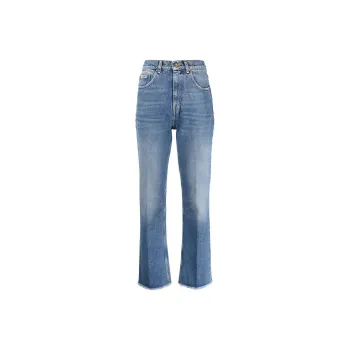 Golden Goose Logo Patch Cropped Jeans