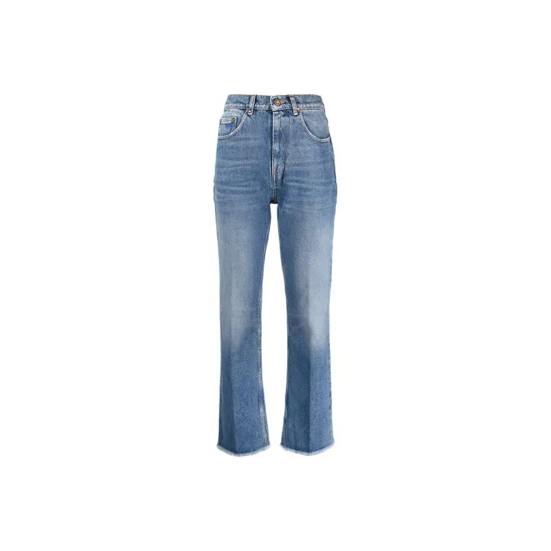 Golden Goose Logo Patch Cropped Jeans-0