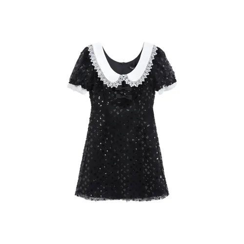 Bebe Short Sleeved Dresses Women's Black