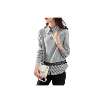 XIANSINIAO Sweatshirts Women's Heather Gray