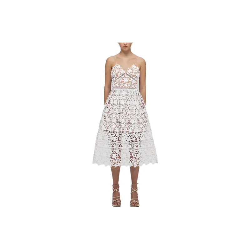 Self-portrait Slip Dresses Women's White-0