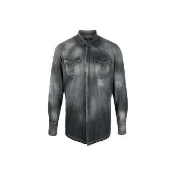 DSQUARED 2 Bleach wash Long sleeve Shirt