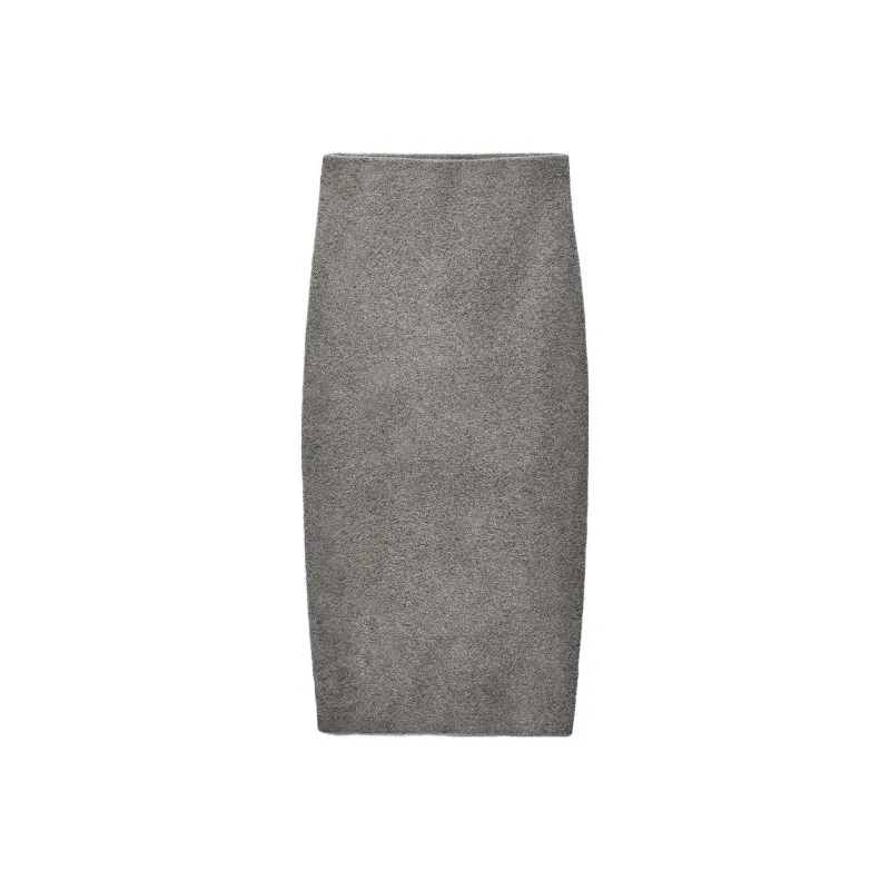 ZARA Knit Long Skirts Women's Gray-0
