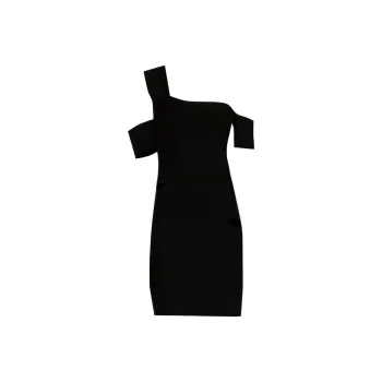 Alexander McQueen Cut Out One Shoulder Mini Dress