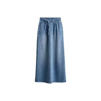 H&M Denim Long Skirts Women's Blue