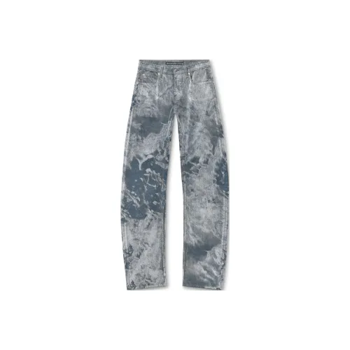 Alexander Wang Low Rise Flocked Jeans