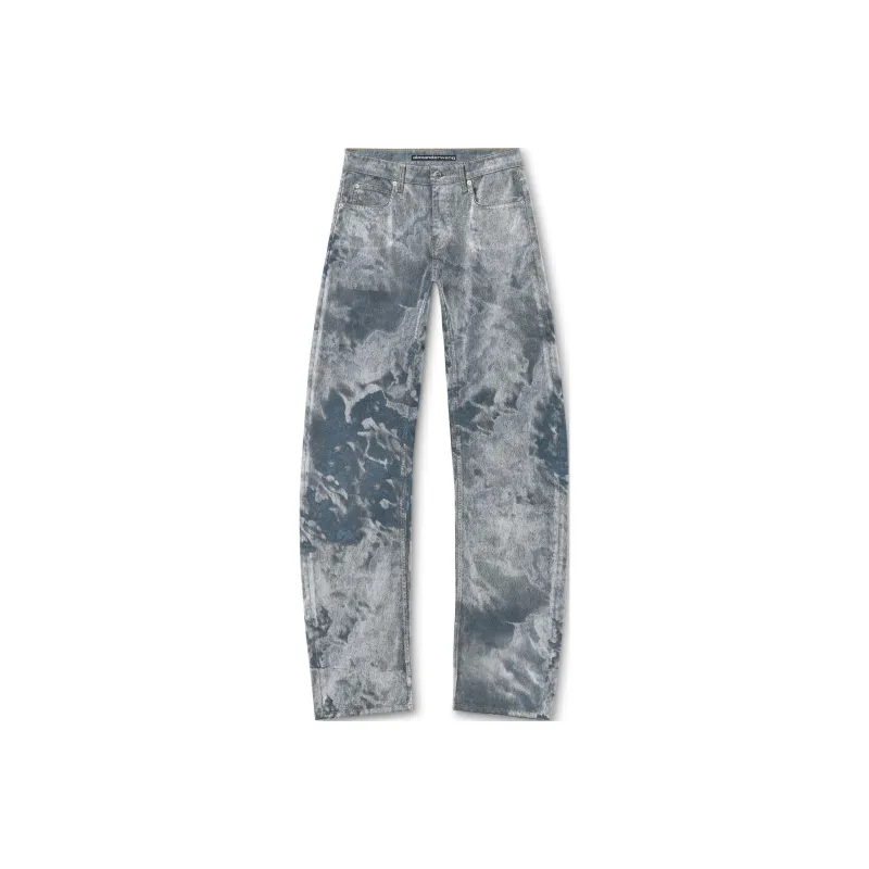 Alexander Wang Low Rise Flocked Jeans-0