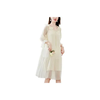 To The West Long Sleeved Dresses Women's Beige