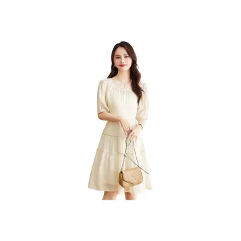 Emodues Short Sleeved Dress Women's Champagne
