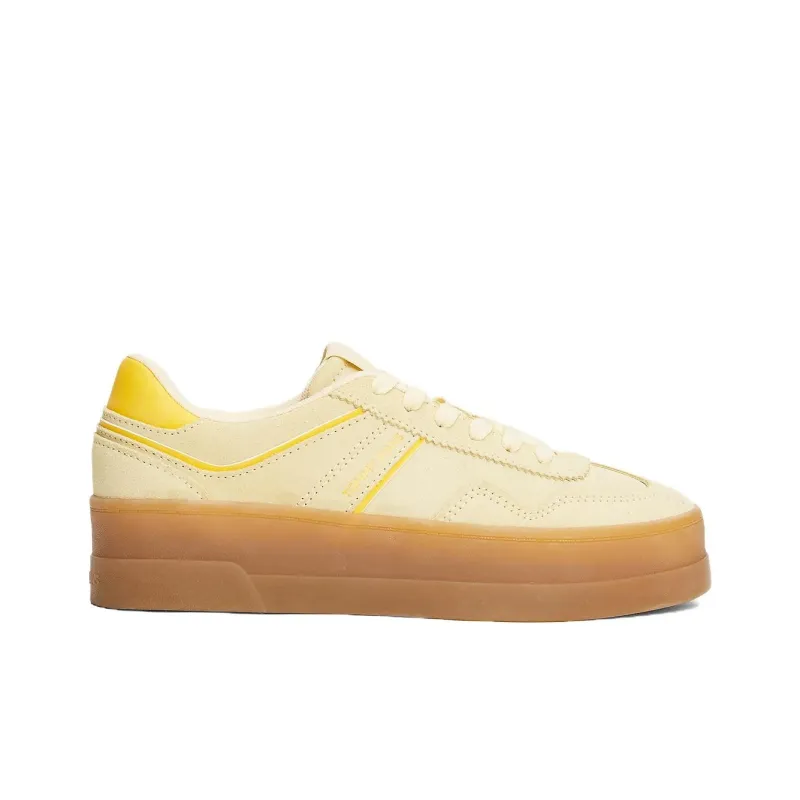 Tommy Hilfiger Trainers Greenwich Low Top Skateboard Shoes Women's Yellow-1
