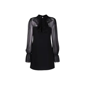 MIU MIU FW22 Long Sleeved Dresses Women's Black