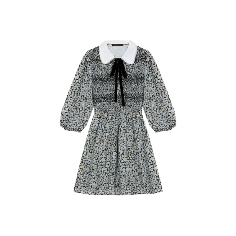 Maje Long-Sleeved Dresses Women's Blue-0