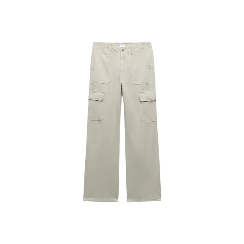 ZARA Cargo Pants Women's Gray-0