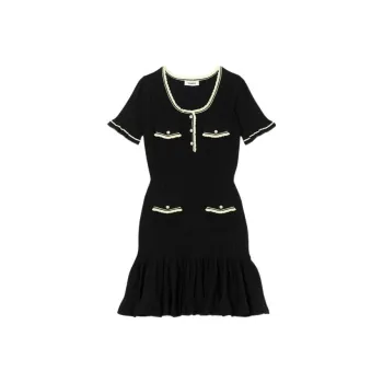 Sandro Short Sleeved Dresses Women's Black