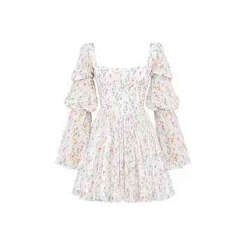 HOUSE OF CB SANCIA Long Sleeved Dress Women's White/White