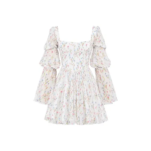 HOUSE OF CB SANCIA Long Sleeved Dress Women's White/White