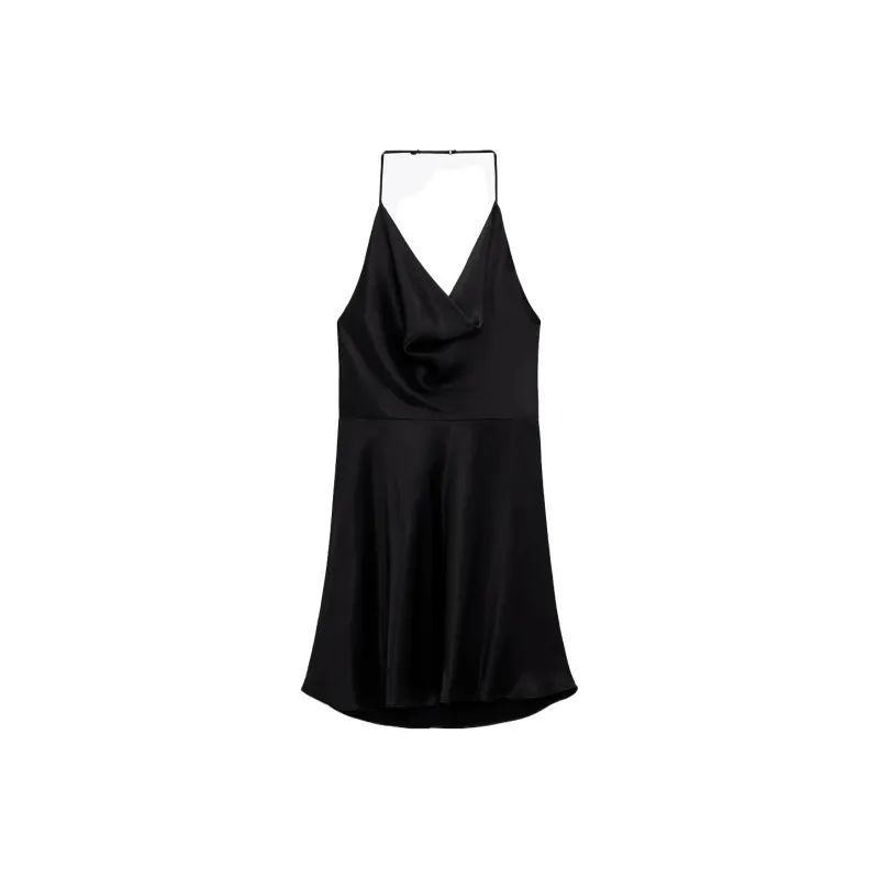 ZARA Slip Dresses Women's Black-0