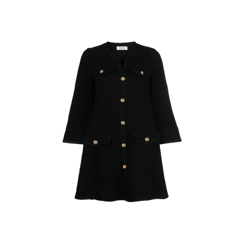 Sandro Long Sleeved Dresses Women's Black-0