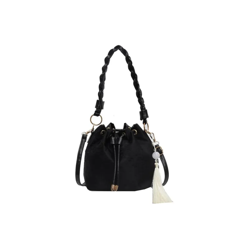 RIVMIND Silk Crossbody Bag, Handbag Regular Women's White/Black/Pink/Blue-3