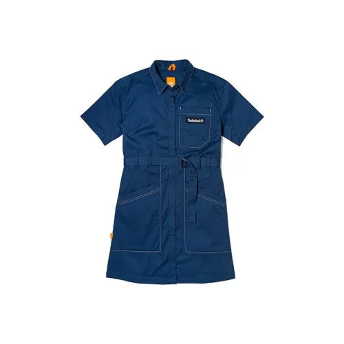 Timberland Short Sleeved Dresses Women's Dark Indigo