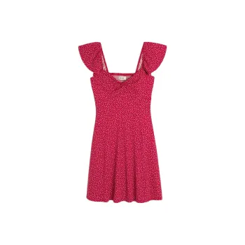 Hollister Short-Sleeved Dresses Women's Red Print