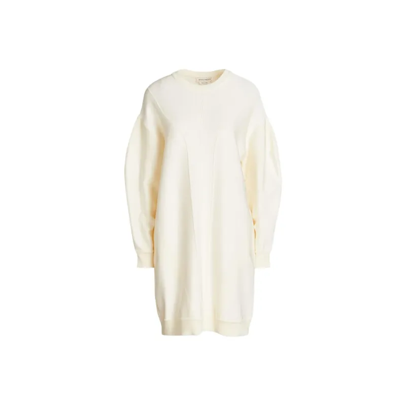 Alexander McQueen Long Sleeved Dresses Women's White-0