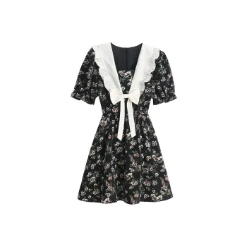 EIDOLON GRAIN Short Sleeved Dress Women's Black