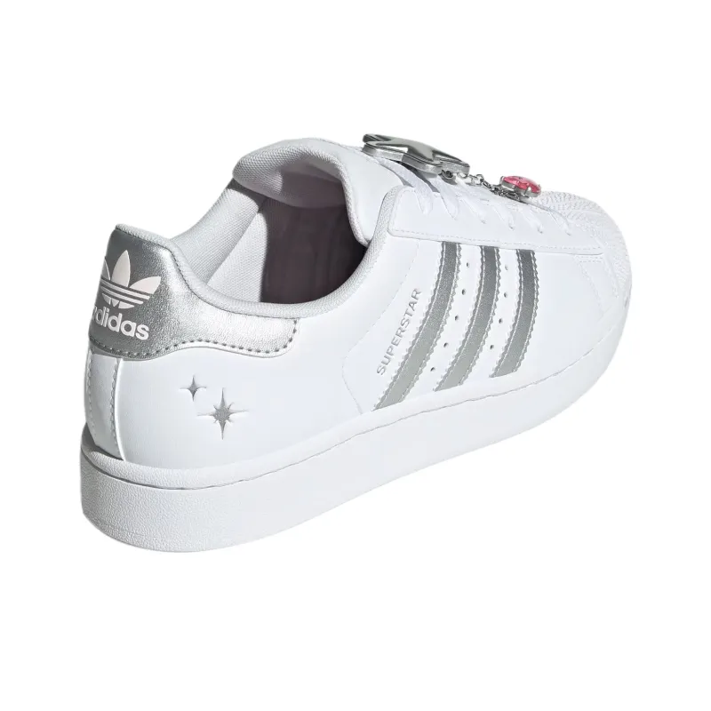 Adidas Originals SUPERSTAR Mid Top Skateboard Shoes Women's White Silver-5
