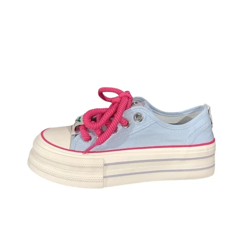 BINGO DUCK Slip Resistant Low Top Skateboard Shoes Women's Mismatched-5