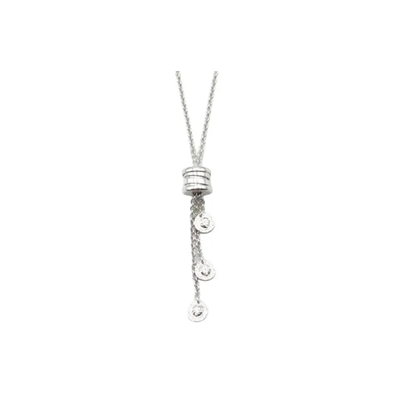 BVLGARI 10's 18kt White Gold B zero 1 Element Diamond Necklace-0