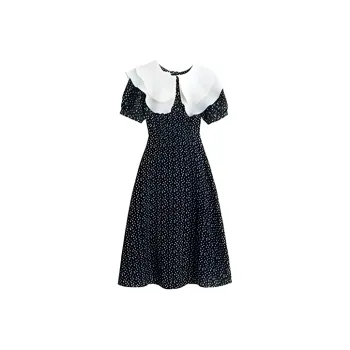 ETSE Long Short-Sleeved Dress Women's Black