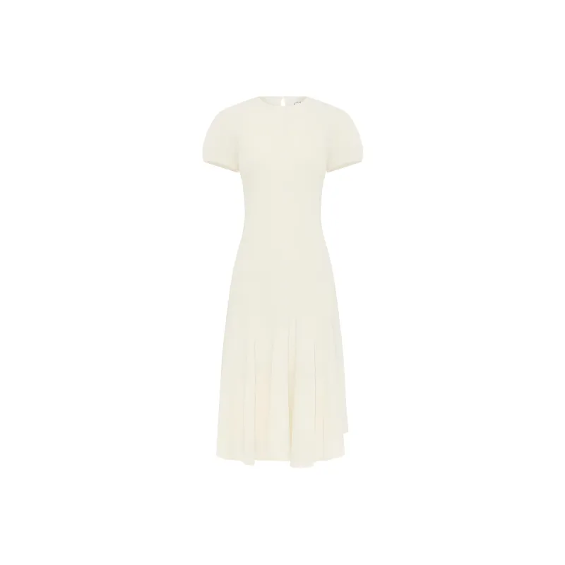 WITH JEAN FW24 Emily Dress Short-Sleeved Dresses Women's Off White/Ecru-0