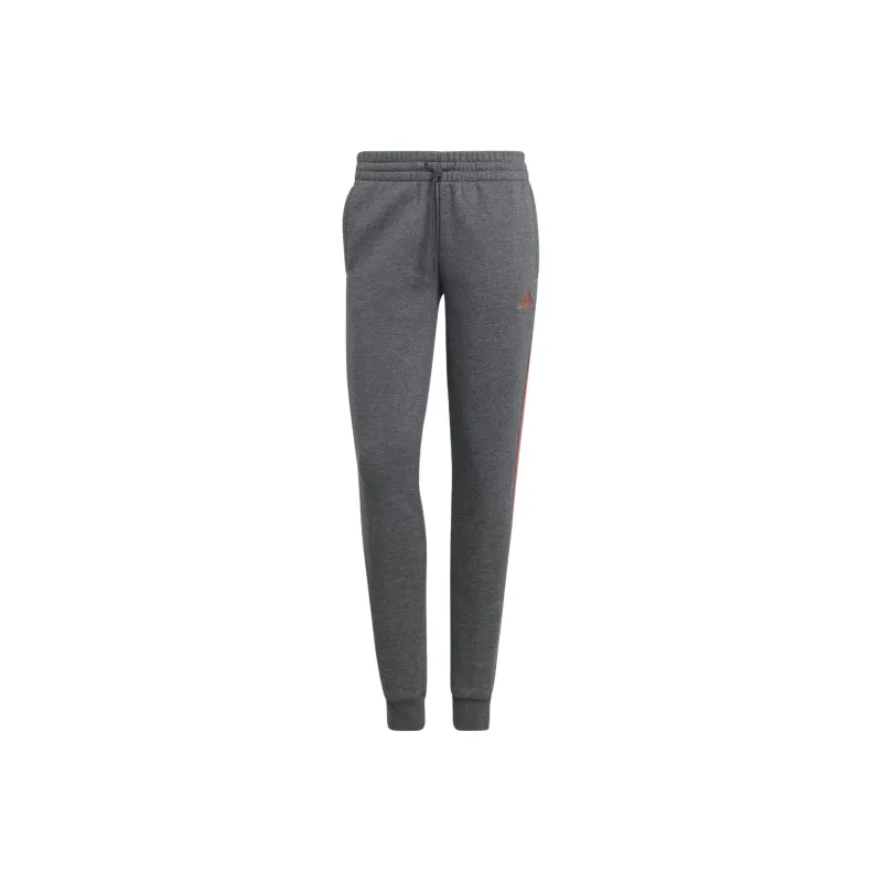 Adidas Essential Knitted Sweatpants Women's Deep Gray Heather/Miracle Red-0