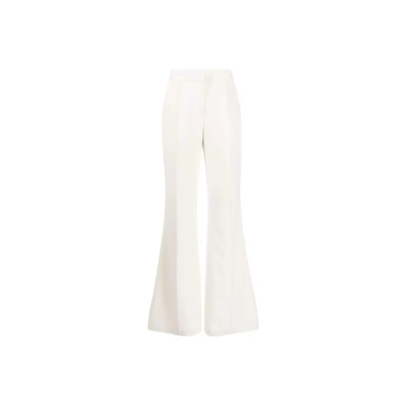 ELIE SAAB Pressed crease Cady Flared Trousers-0