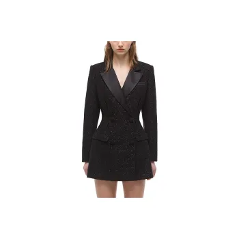 Self portrait Long Sleeved Dresses Women's Black